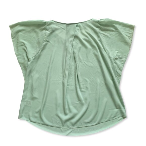 Anthropologie 9-H15 STCL Mint Green Flutter Sleeve Hilma Blouse Top Dollette - Picture 5 of 13